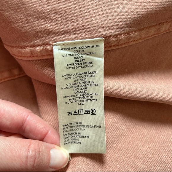 NWT Anthropologie Pilcro Icon Fluted Denim Midi Dress Size Small Coral - Picture 5 of 14